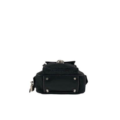 PRADA Triangle Logo Handbag Shoulder bag Black Vintage ntuyze