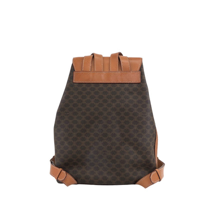 CELINE Macadam Circle Logo Backpack Brown Vintage ckigeh