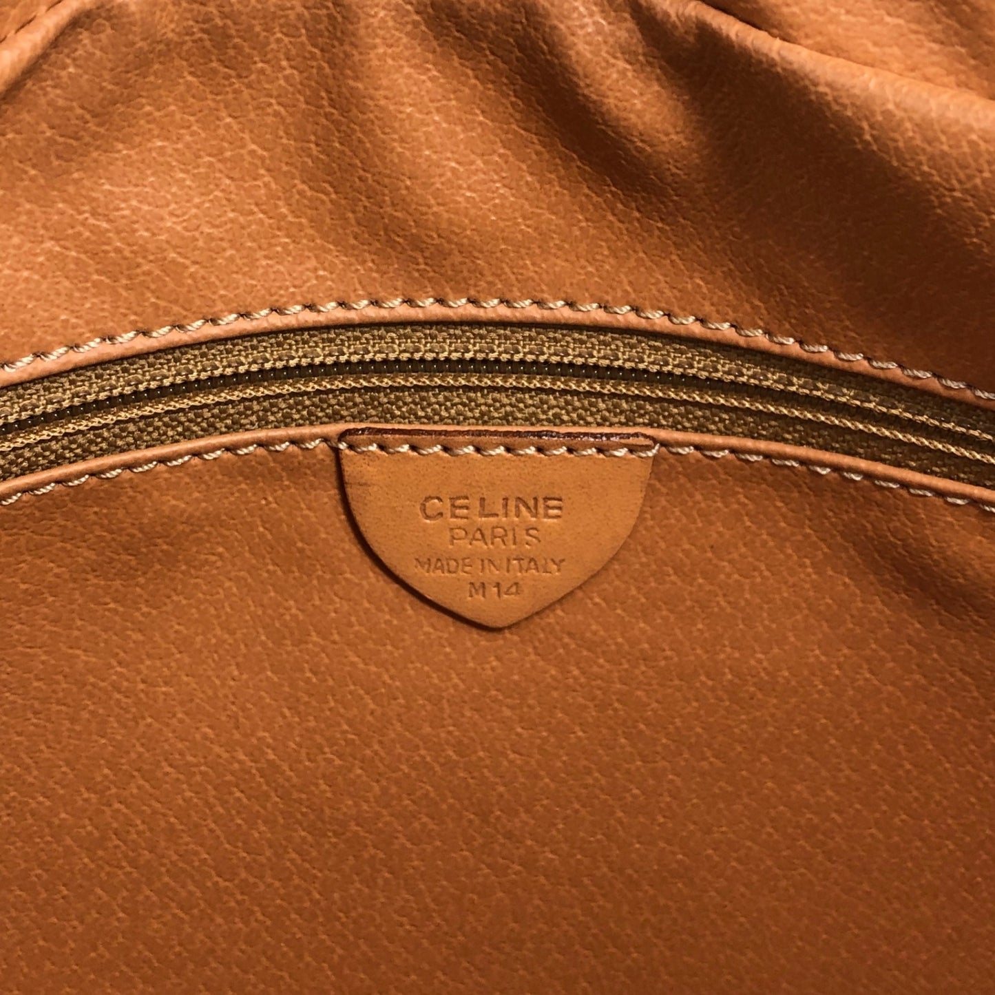 CELINE Macadam Blason Shoulder bag Brown Vintage 7dx72b