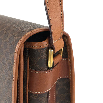 CELINE Macadam Blason Shoulder bag Brown Vintage 23vr8y