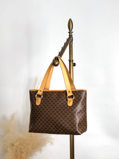 CELINE Macadam Handbag Totebag Brown Vintage v7jdmm