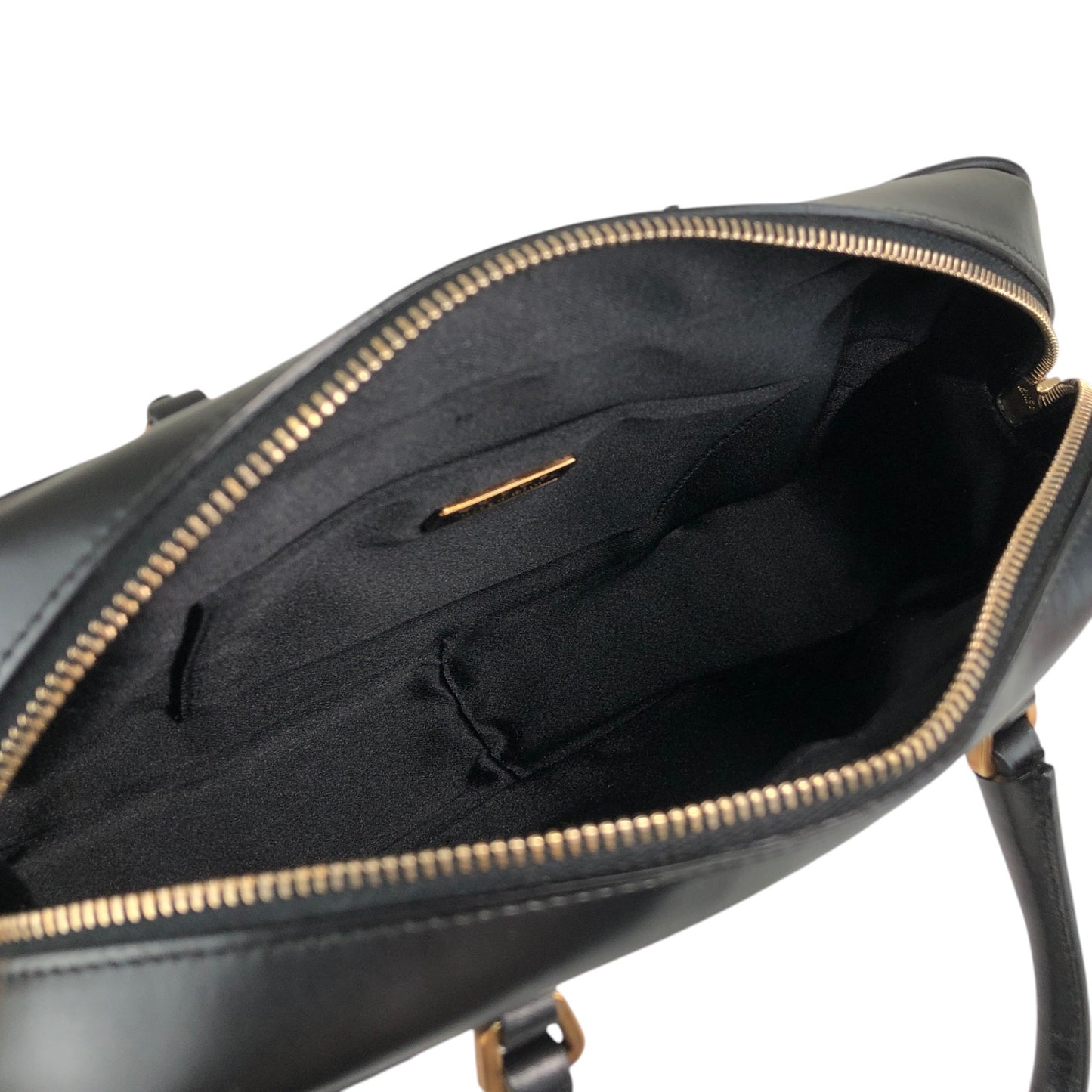 PRADA Triangle Logo Small Boston bag Handbag Black Vintage b7mxwa