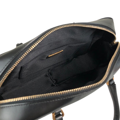 PRADA Triangle Logo Small Boston bag Handbag Black Vintage b7mxwa