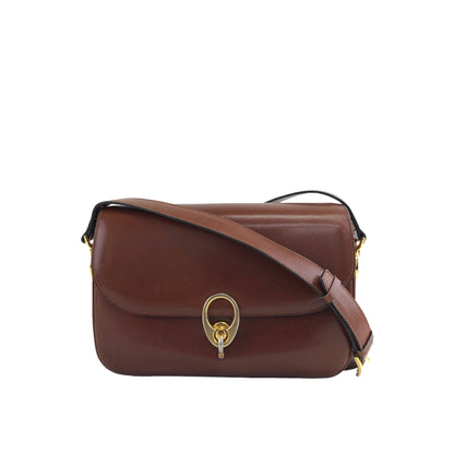 CELINE Metal Closure Shoulder bag Brown Vintage acdkkh