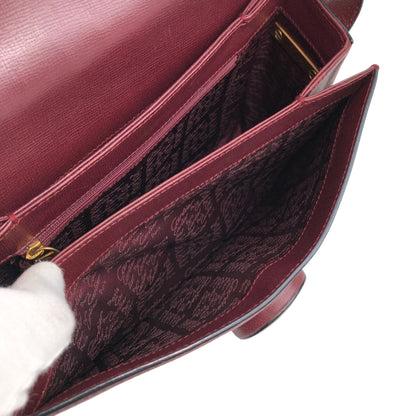 Cartier Turn Lock  Shoulder bag Bordeaux Vintage mjvugd