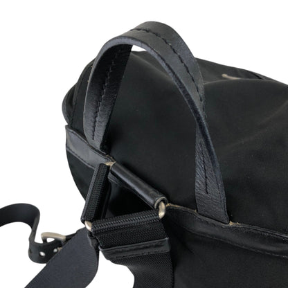 PRADA Triangle Logo Backpack Black Vintage hu5ayn