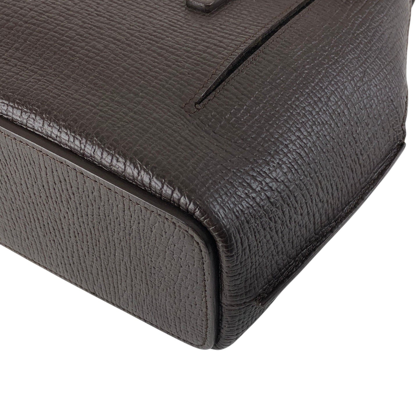 LOEWE Logo Embossed Handbag Brown Vintage xdd6ie