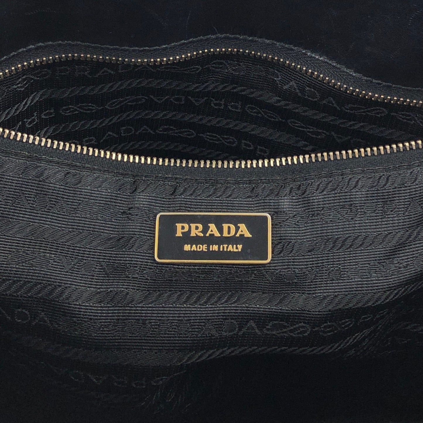 PRADA Tessuto Triangle Logo Totebag Black Vintage w67g35