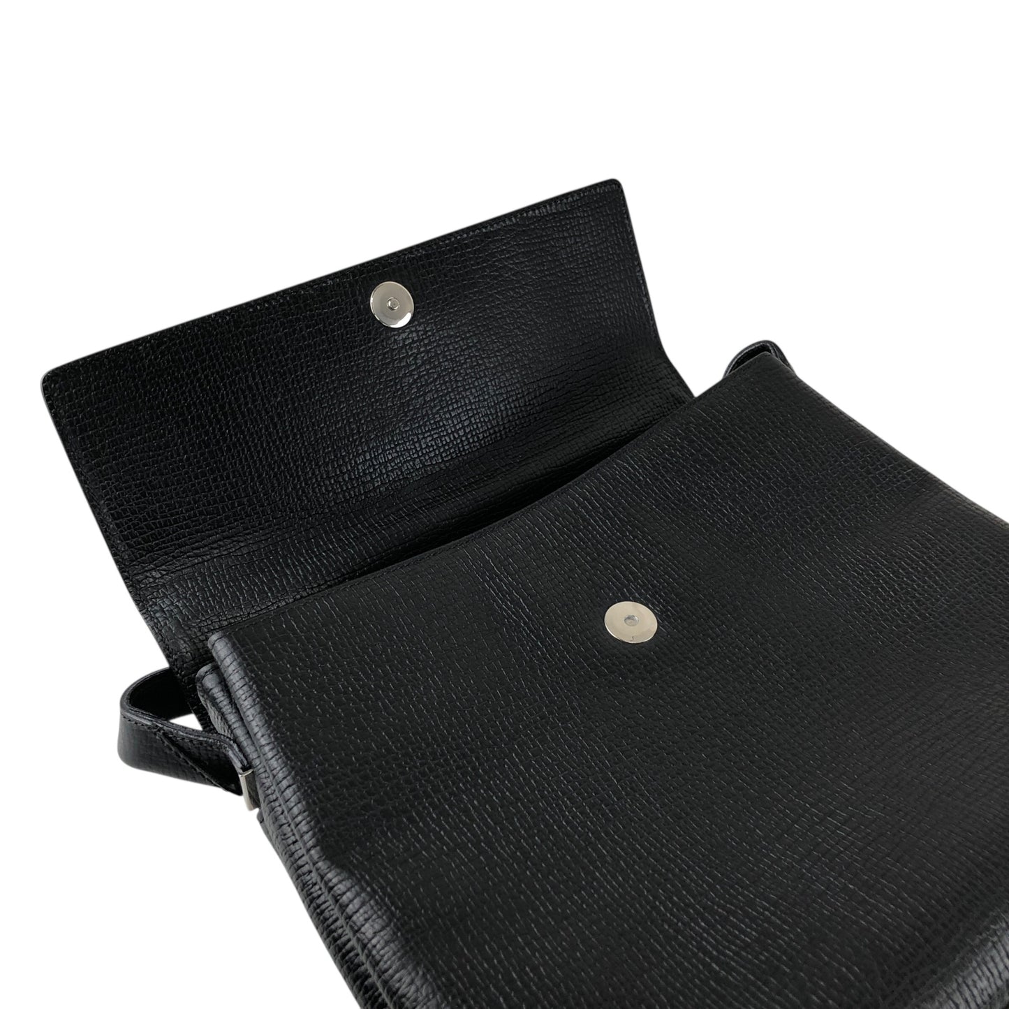 LOEWE Logo Embossed Shoulder bag Black Vintage htcz22