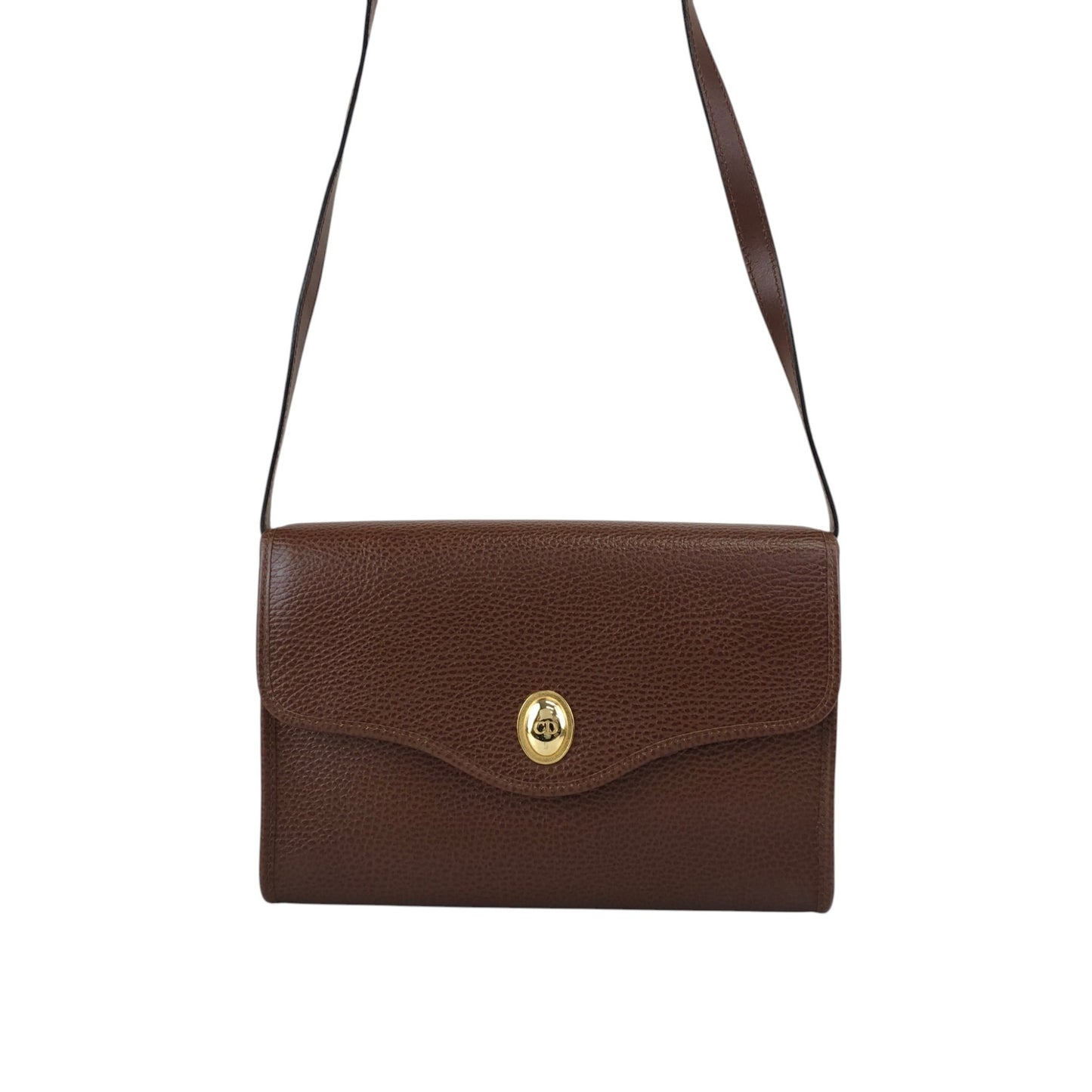 Christian Dior CD Logo Shoulder bag Brown Vintage 2gj5be