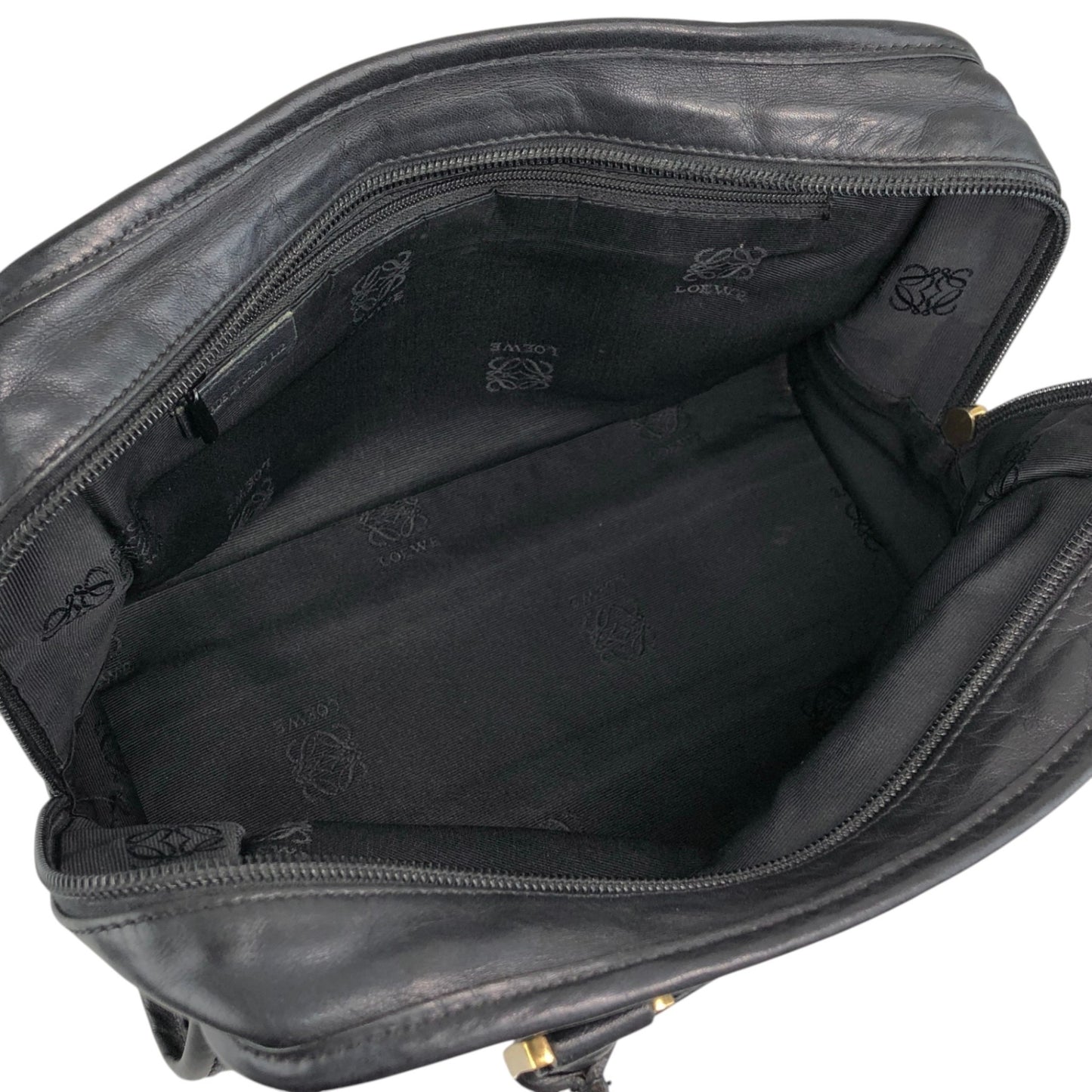 LOEWE Amazona28 Anagram Handbag Boston bag Black Vintage bda233