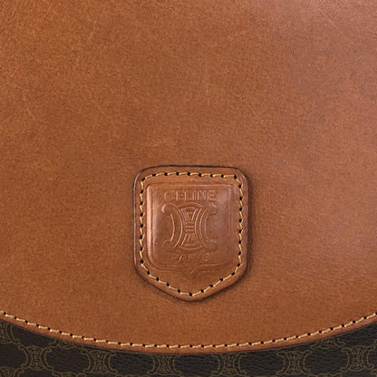 CELINE Macadam Blason Shoulder bag Brown Vintage u8j887