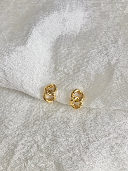 Christian Dior Earrings Gold Vintage nis644