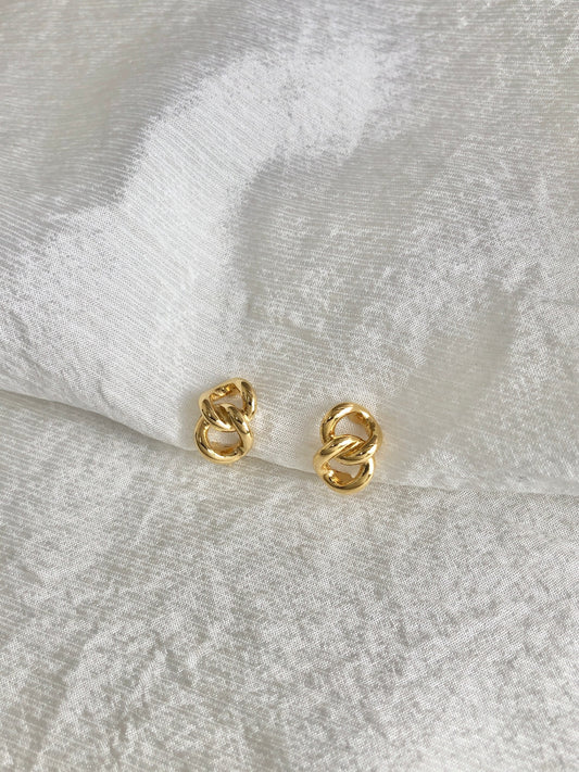 Christian Dior Earrings Gold Vintage nis644