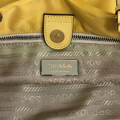 PRADA Triangle Logo Totebag Yellow Vintage gp2htj