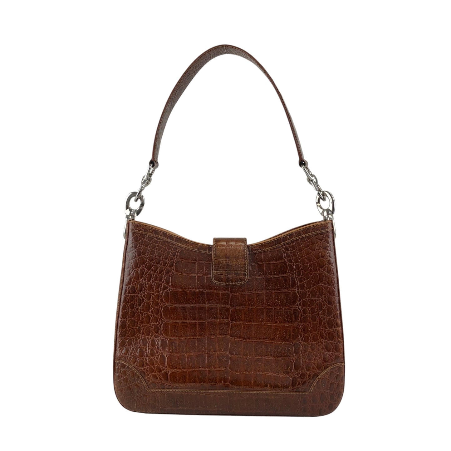 CELINE Gancini Shoulder bag Brown Vintage zaumvu
