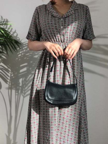 LOEWE 壓花皮革手提包迷你包黑色復古 s6hbbe 