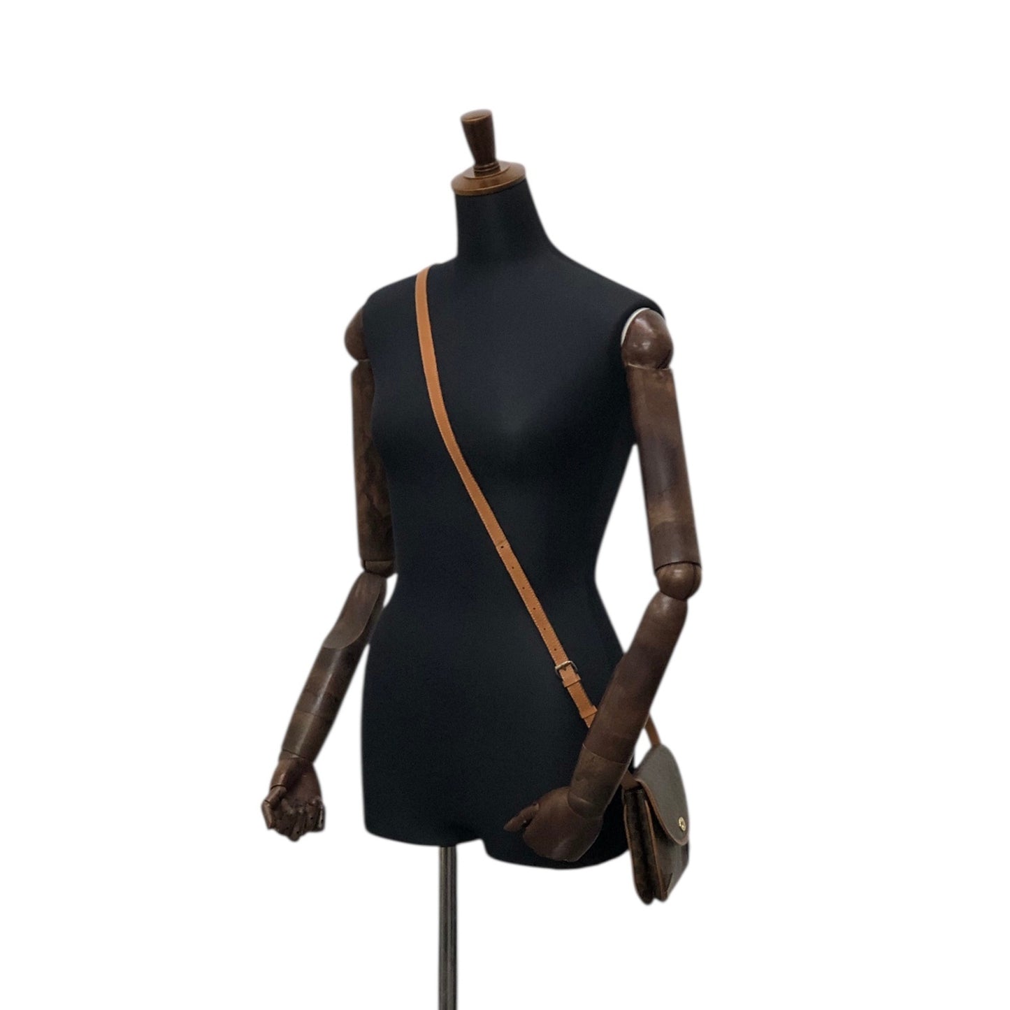 CELINE Macadam Blason Shoulder bag Brown Vintage a4uyd7