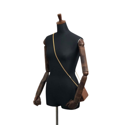 Salvatore Ferragamo Vala Ribbon Chain Shoulder bag Brown Vintage i66575