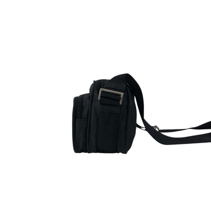 PRADA Tessuto Triangle Logo Shoulder bag Black Vintage gdjwks