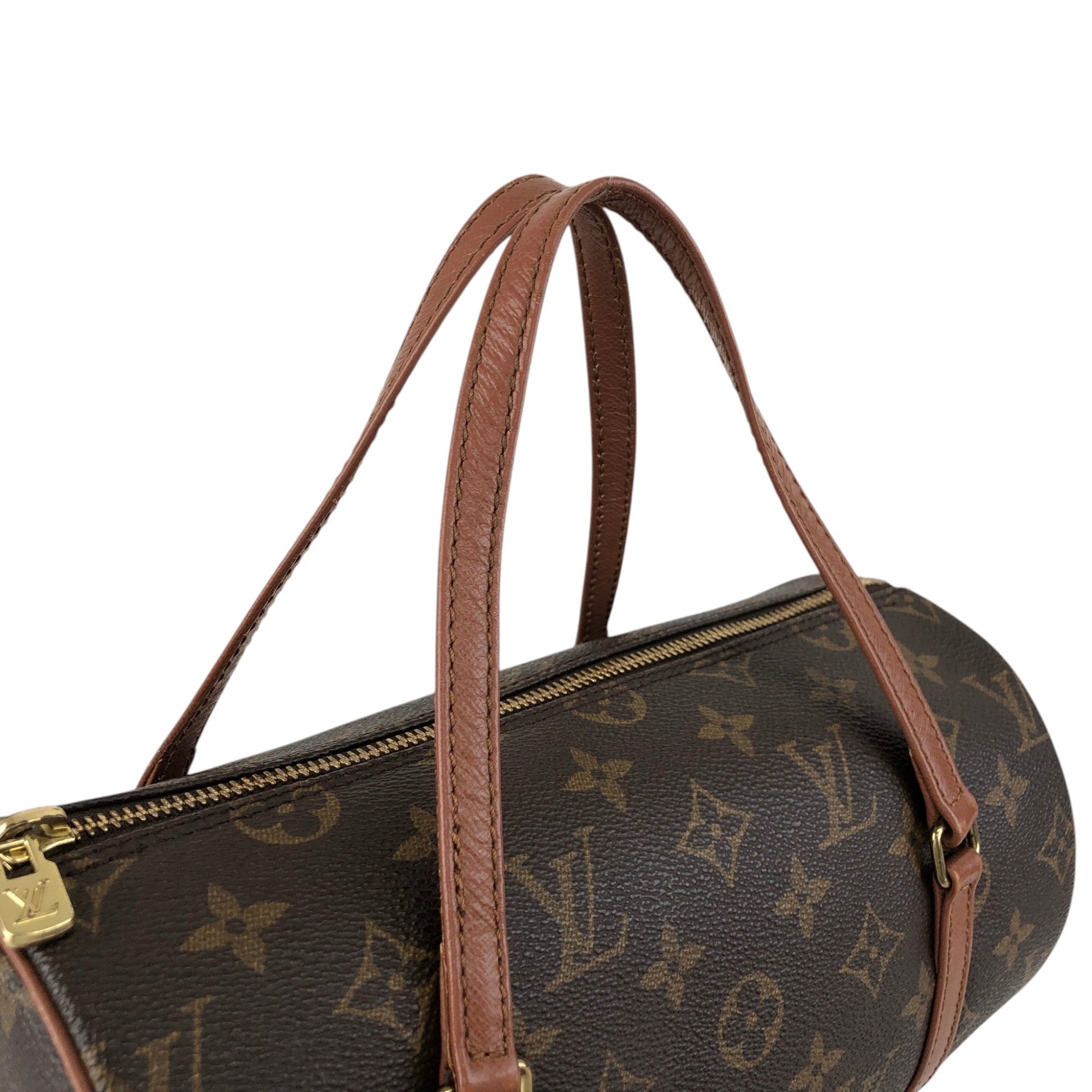 LOUIS VUITTON Monogram Handbag Brown M51366 Vintage ccsv2b