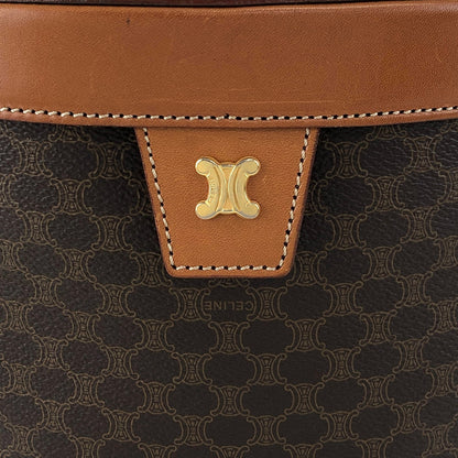 CELINE Macadam Triomphe Two-way Shoulder bag Vanity bag Brown Vintage tbvwcr