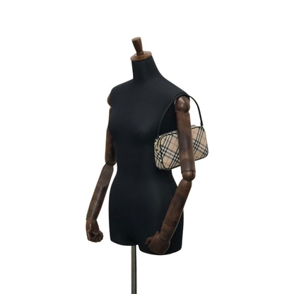 BURBERRY Nova Check Shoulder bag Beige Vintage kg336h