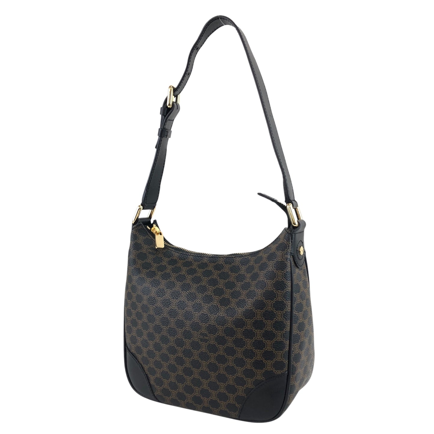 CELINE Macadam Shoulder bag Black Vintage kibhz7