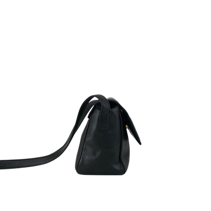Christian Dior Logo Charm Shoulder bag Black Vintage rrr3nm