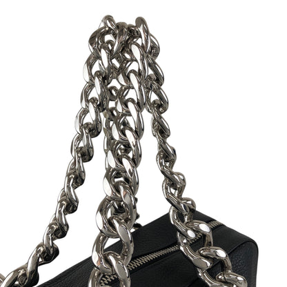 PRADA Logo Chain Handbag Black Vintage iubjy2
