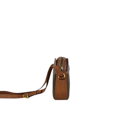 CELINE Macadam Blason Shoulder bag Brown Vintage bp2ksi