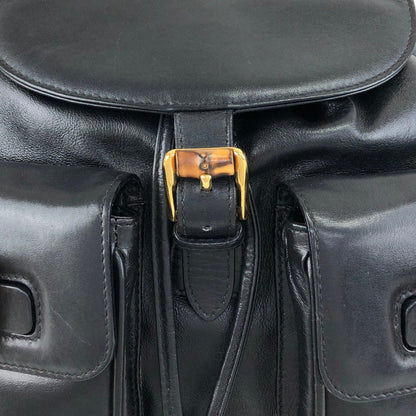 GUCCI Bamboo Backpack Black Vintage 4u5xy4