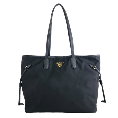 PRADA Logo Totebag Shoulder bag Black Vintage ngpyyd