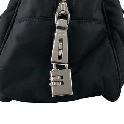 PRADA Logo Boston bag Handbag Black Vintage jipcs2