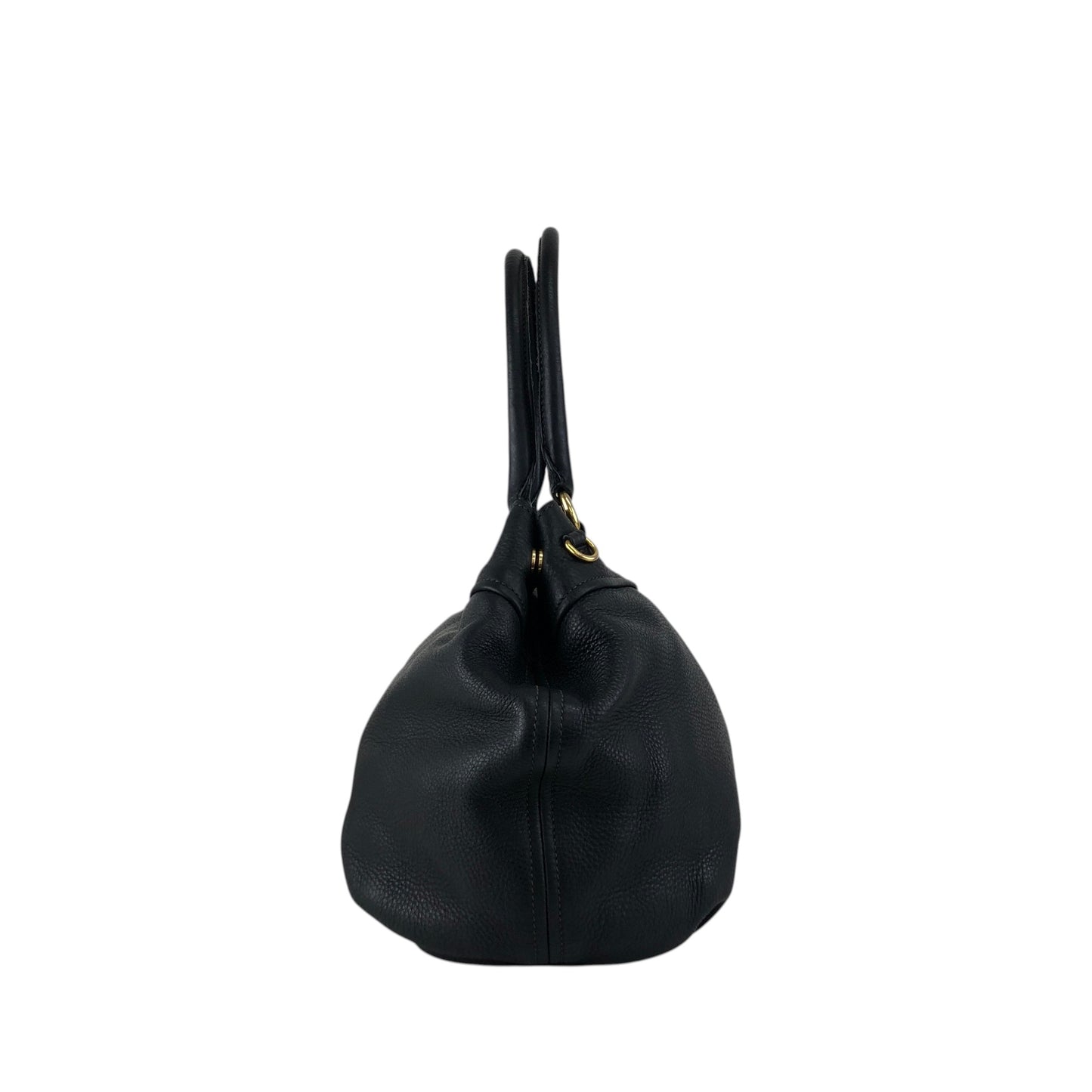 PRADA Logo Handbag Totebag Black Vintage 3ksgpr