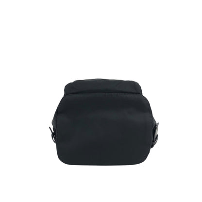 PRADA Triangle Logo Front Pocket Backpack Black Vintage wwwtfy