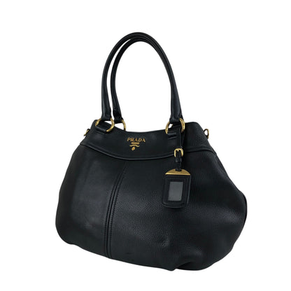 PRADA Logo Handbag Black Vintage 8mhtj6