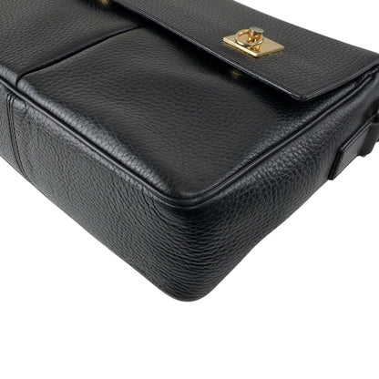 CELINE Gancini Shoulder bag Black Vintage s3twv4