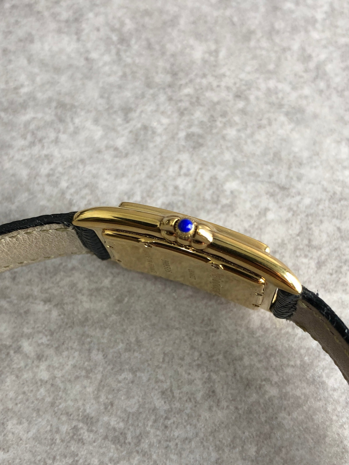 Yves Saint Laurent YSL Logo Watch Black×Gold Vintage 6utuhp