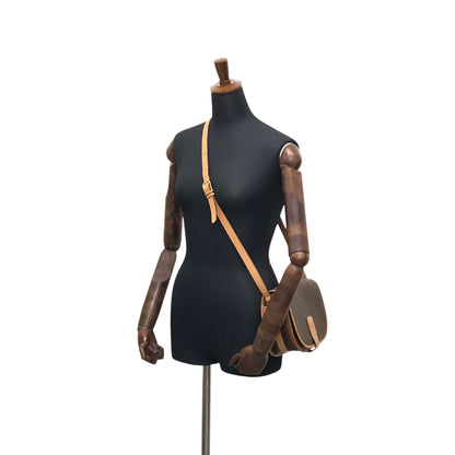 CELINE Macadam Blason Flap Shoulder bag Brown Vintage 7sfwkz