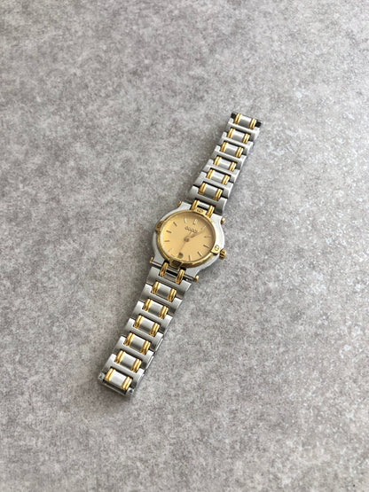 GUCCI Quartz Watch Silver×Gold 9000L Vintage hh8pxb