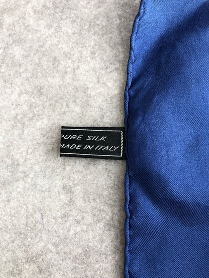 CELINE SILK Scarf Blue×Green Vintage ejmgse