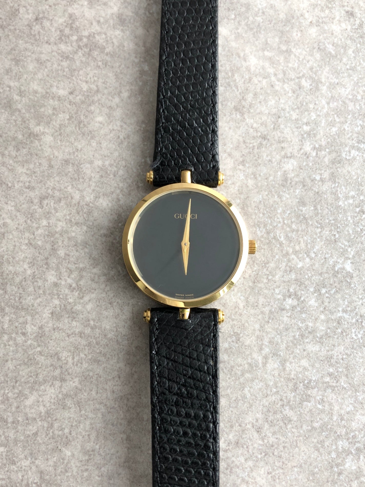 GUCCI Quartz Watch Black Vintage gipjhw