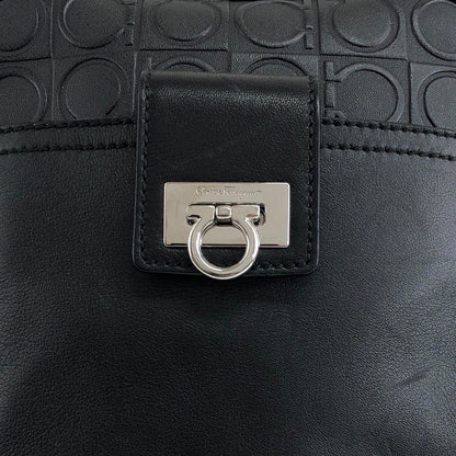 Salvatore Ferragamo Gancini Small Shoulder bag Black Vintage fxkbbr