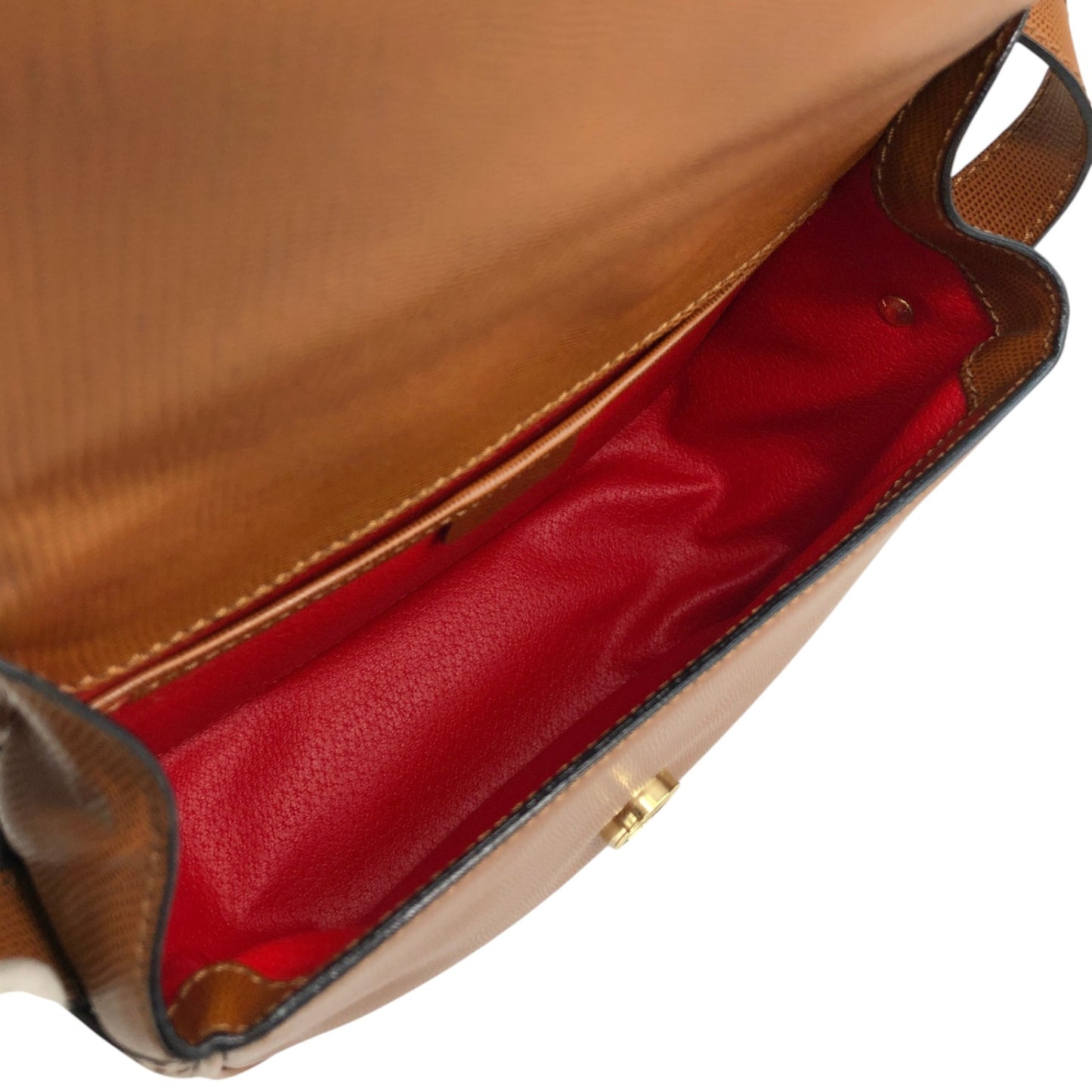 CELINE Circle Logo Shoulder bag Brown Vintage p88a4y