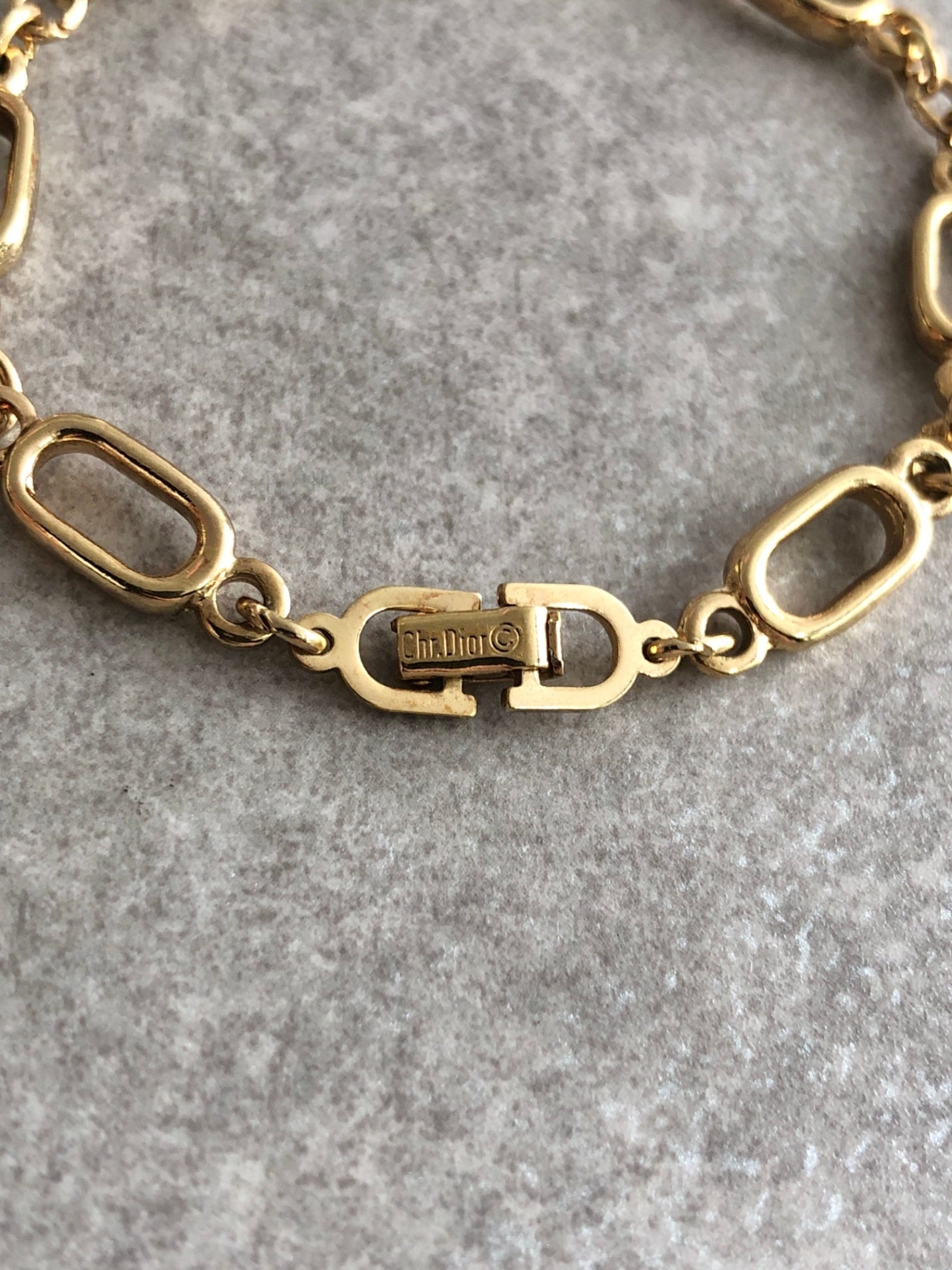 Christian Dior CD Logo Bracelet Gold Vintage y4mdib
