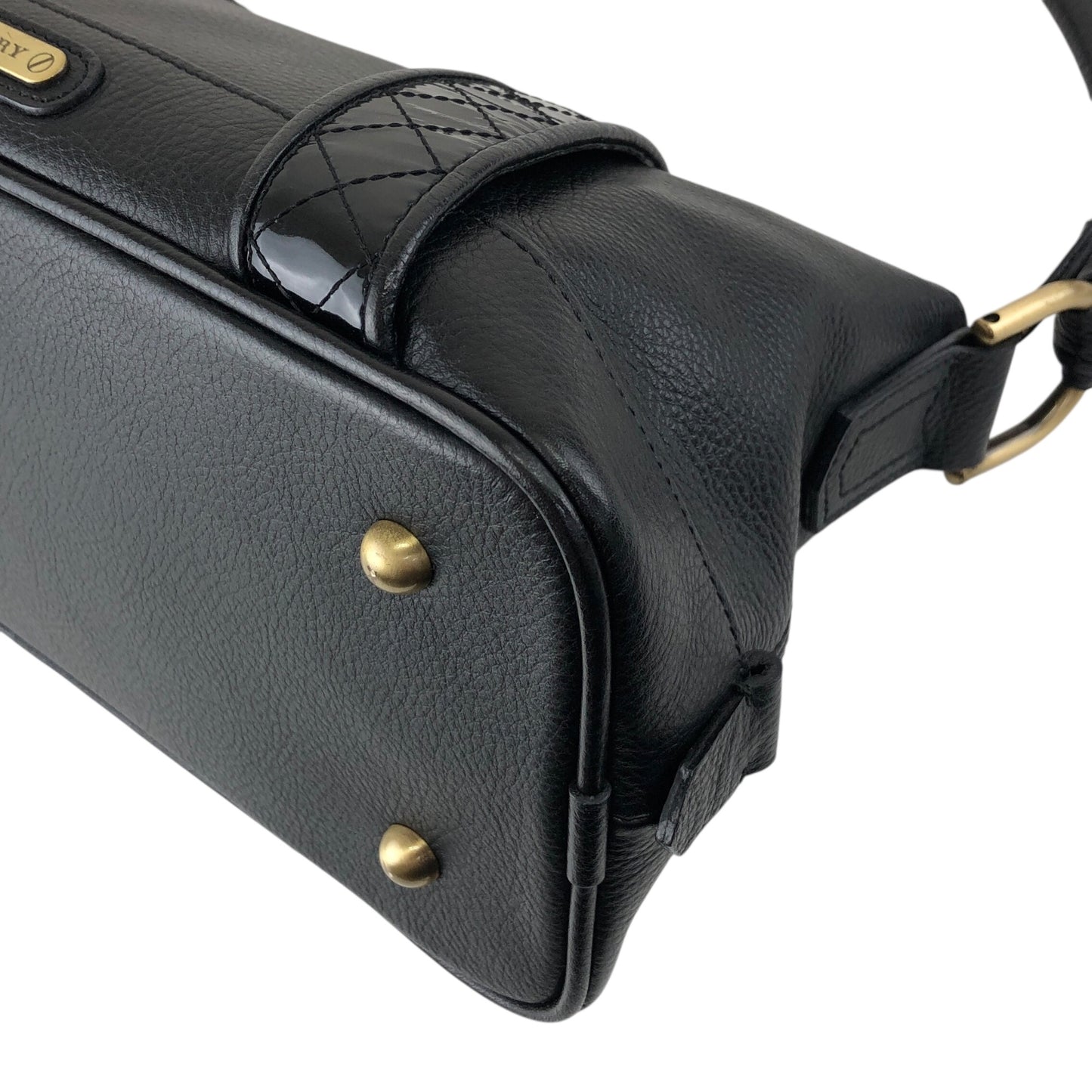 BURBERRY Logo Shoulder bag Black Vintage 7rnpei