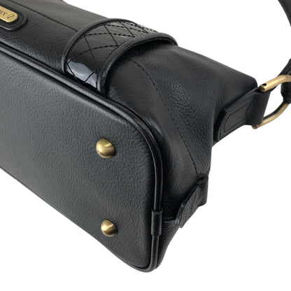 BURBERRY Logo Shoulder bag Black Vintage 7rnpei