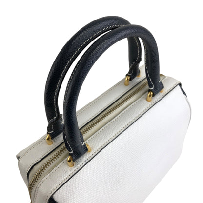 CELINE Two-way Small Boston bag Shoulder bag White×Navy Vintage gbtb54
