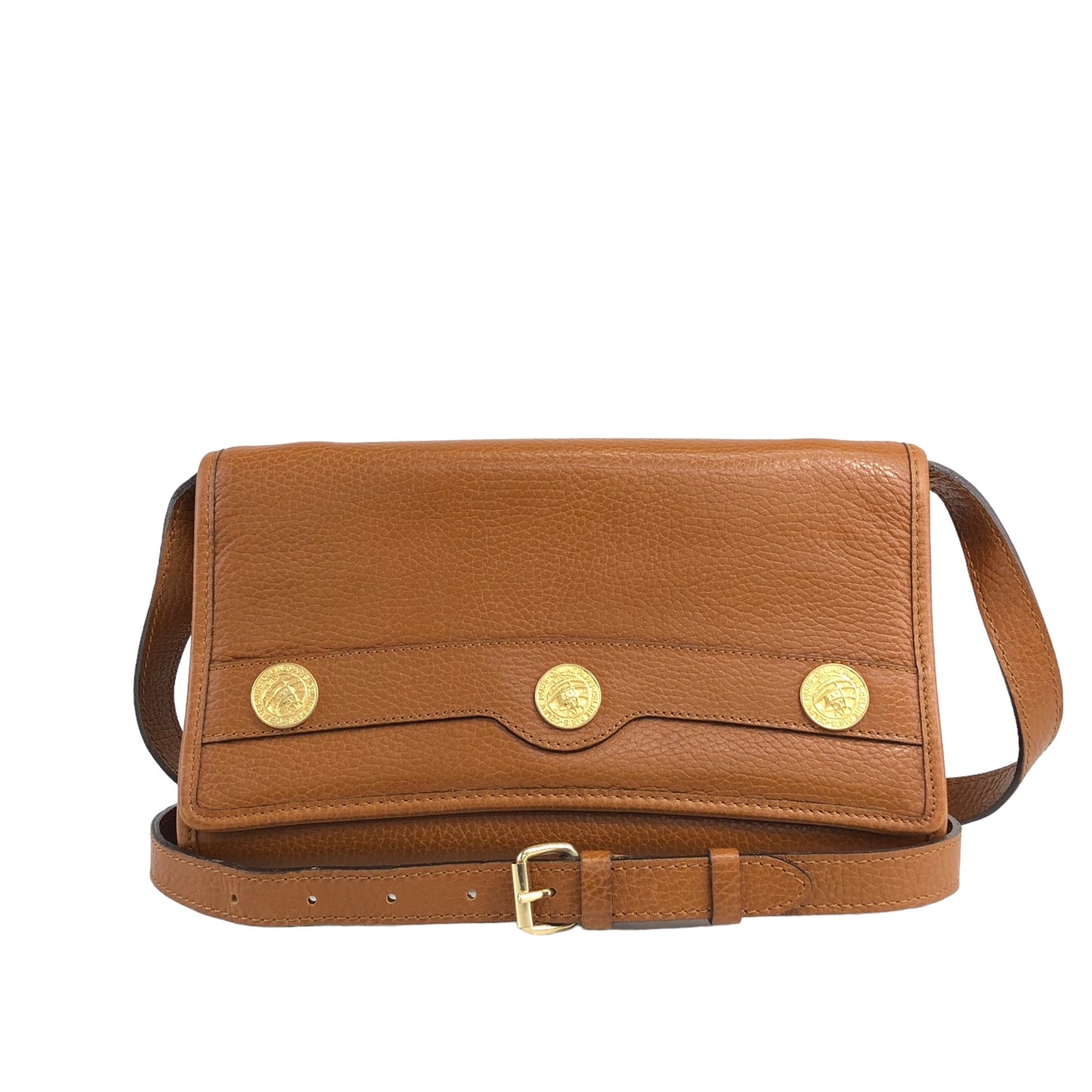 CELINE Coin Motif Shoulder bag Camel Vintage vrwuni